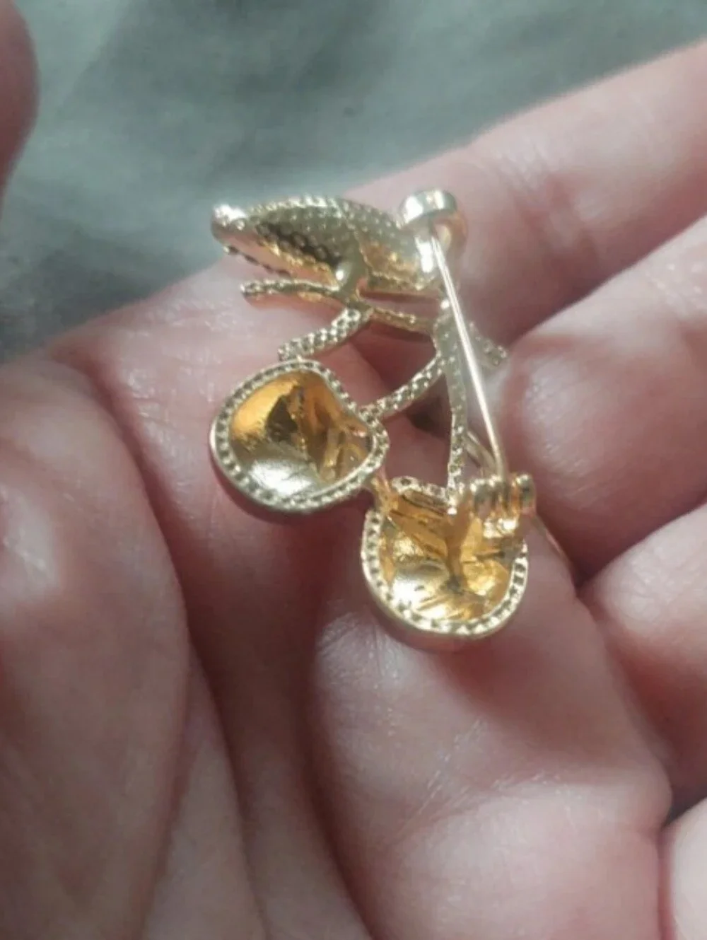 Decorative Cherry Pin Brooch